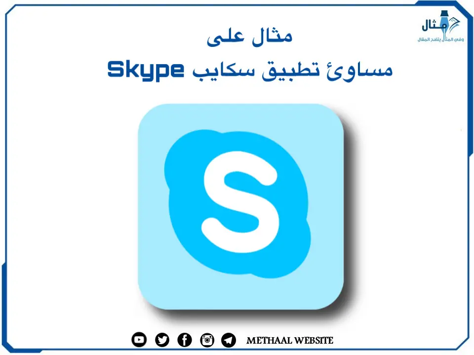مثال على مساوئ تطبيق سكايب Skype
