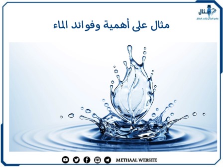 مثال على أهمية وفوائد الماء